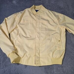 Bengal Lancer Mens 42 Bomber Jacket Yellow Vintage Full Zip Ribbed